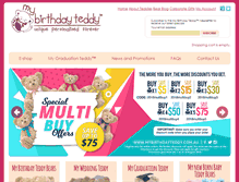 Tablet Screenshot of mybirthdayteddy.com.au